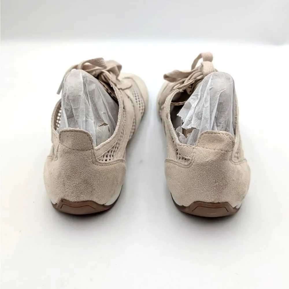 Journee Collection Chasse Lace-Up Sneaker Shoes Women's Beige Size US10M EU40